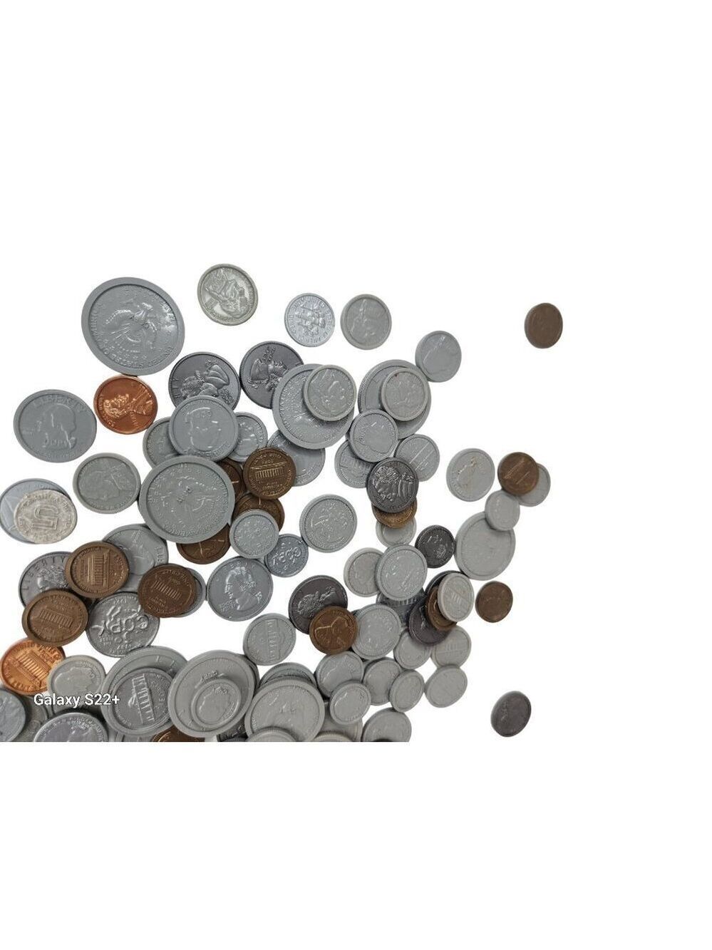 Assorted Play Money Coins Lot - Plastic & Metal Look Alike - Picture 6 of 16